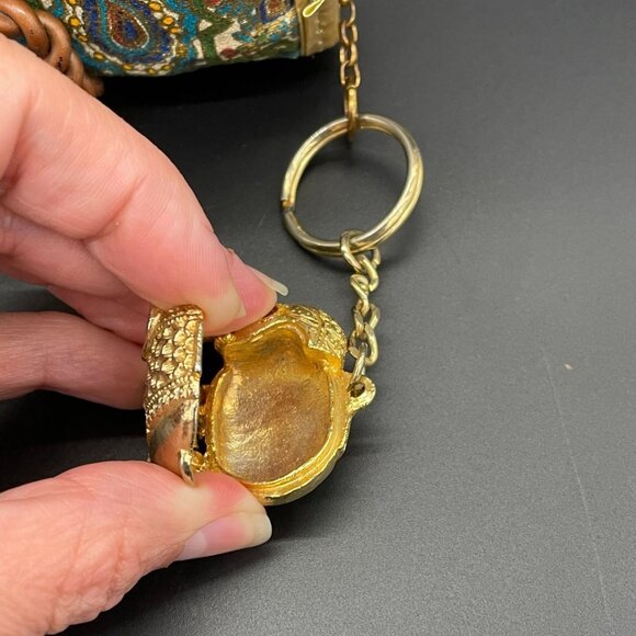 Vintage Travel Bag Cosmetics Case Bangkok Thailand Elephant Sewing Kit 1970s - Picture 5 of 10